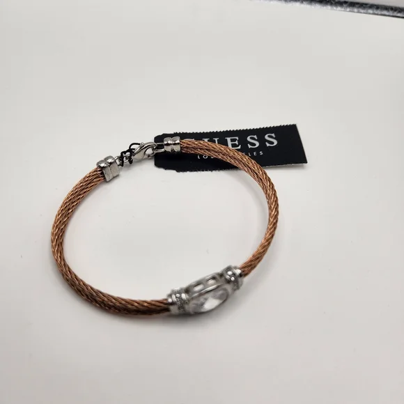 ♡ Guess Cubic Zirconia Cable Braclet in Bronze color - Picture 5 of 5